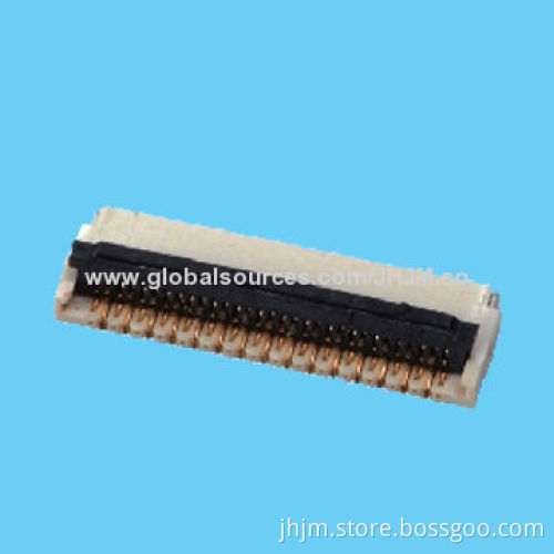 FPC Connectors,0.3mm pitch,0.94mm H,ZIF Back-flip,Dual Contacts,Right Angle/SMT Type,Laptop/Notebook